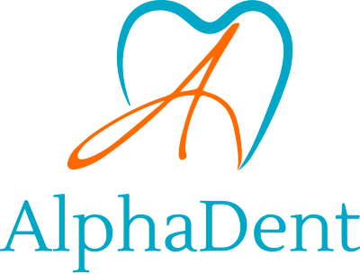 Logo AlphaDent avec Text